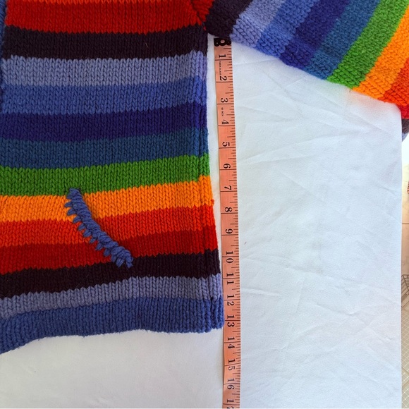 VINTAGE‎ 100% Wool Rainbow Jacket S - Picture 11 of 13